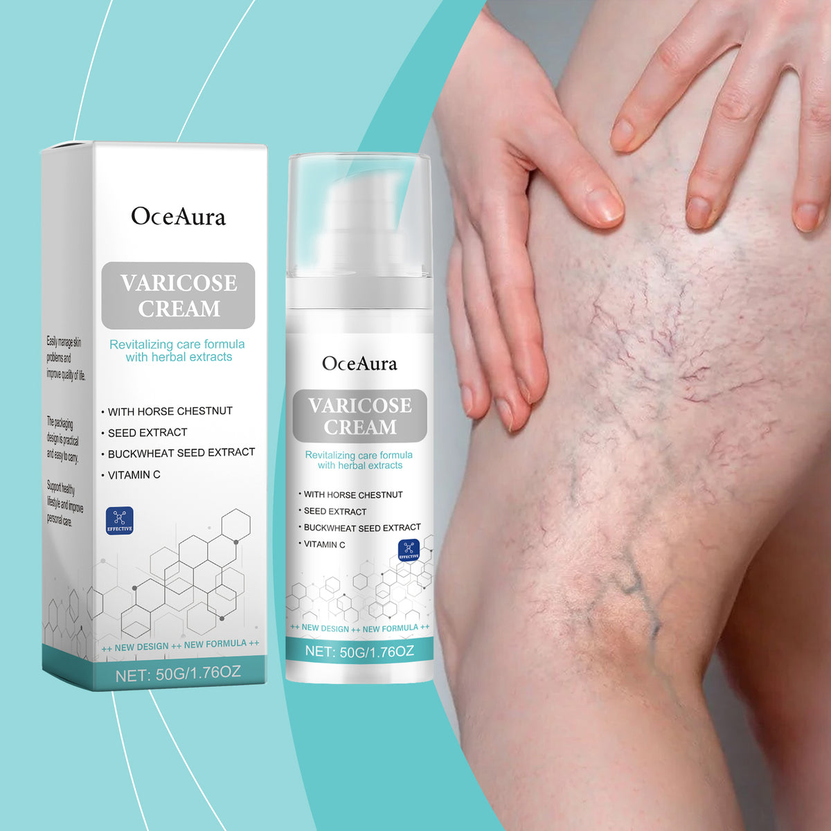 OceAura Leg Care Cream Daily Gentle Treatment To Relieve Leg Discomfort Leg Care Massage Repair Cream